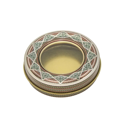 50ml Szafranowe pudełko na przyprawy Okrągła świeca Tin Jar Tin Aluminium Tea Tin