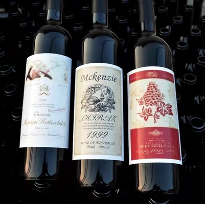 Świeca Etykieta na wino Naklejki Złoto Srebro Tłoczenie Spot Wytłaczane naklejki UV Drukowanie