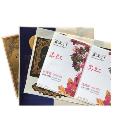Hot Gold Wine Label Stickers Spersonalizowane matowe wodoodporne etykiety Naklejki Biały winyl
