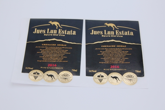 Hot Gold Wine Label Stickers Spersonalizowane matowe wodoodporne etykiety Naklejki Biały winyl