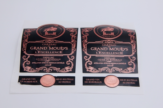 Hot Gold Wine Label Stickers Spersonalizowane matowe wodoodporne etykiety Naklejki Biały winyl