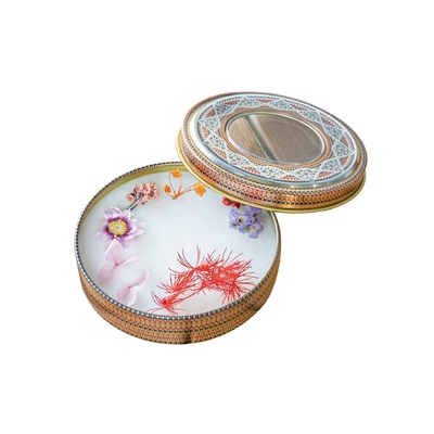 50g 100g 200g Saffron Tin Box Spice Food Grade Prostokątna pokrywa do wytłaczania