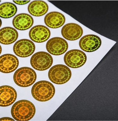 Samoprzylepne etykiety wysyłkowe z folii holograficznej, wodoodporne naklejki na rolki