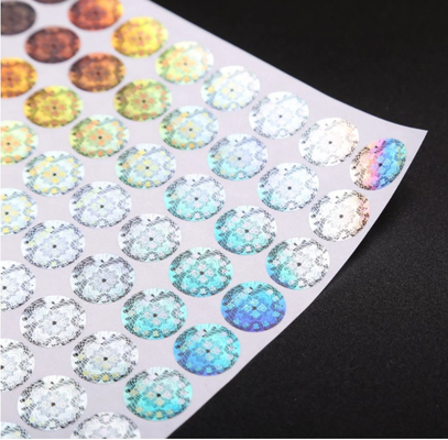 Dostosowany rozmiar Anti Fake Sticker Samoprzylepna etykieta z hologramem