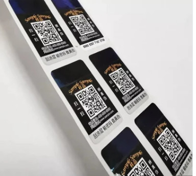 Wykonana na zamówienie naklejka z hologramem QR Code Oryginalne laserowe etykiety przeciw podrabianiu