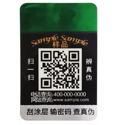 Wykonana na zamówienie naklejka z hologramem QR Code Oryginalne laserowe etykiety przeciw podrabianiu