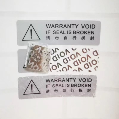 OEM Anti Fałszywe naklejki 3D z hologramem Metalowe nikiel VOID Bezpieczeństwo do pielęgnacji skóry