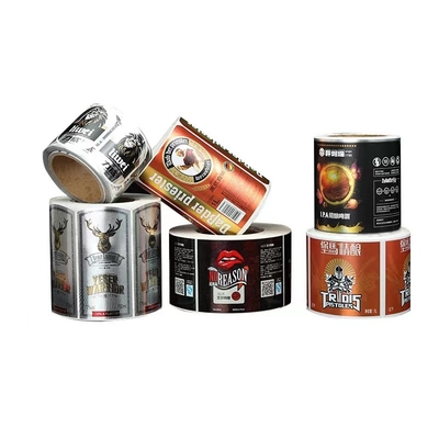 Etykiety na butelki z alkoholem CMYK, błyszczące / matowe tłoczenie Dostosowana etykieta na wino