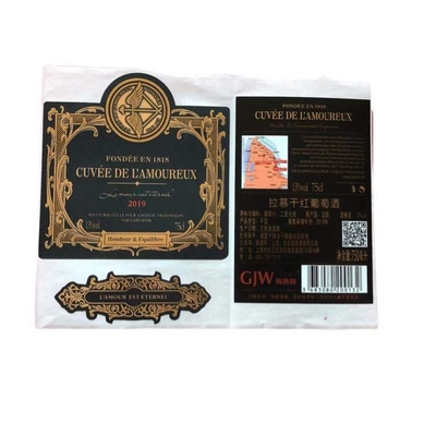 Wytłaczana metalowa naklejka z logo European Made For Vodka Wine Whisky Candles Perfumy