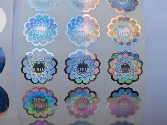 Wyposażenie fabryczne Zaprojektowane zabezpieczenia Złoty Hologram Laserowy Znaki towarowe